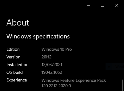 Viewing Windows OS Information via Windows Settings