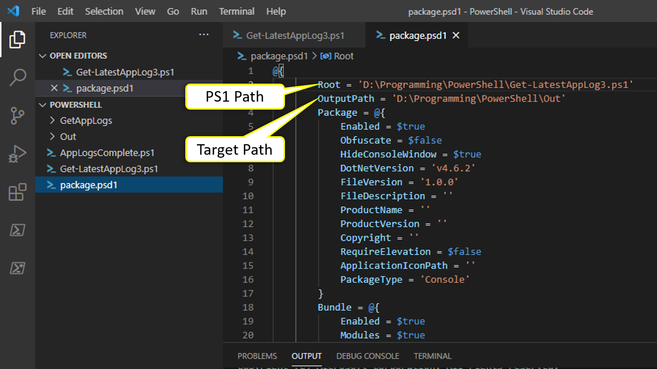 Setting up Root and Output Path