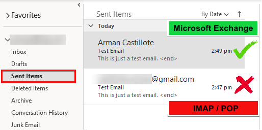 recall email in outlook - Navigating to Sent Items Folder
