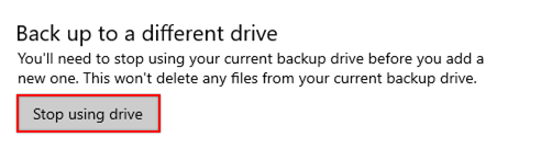 Disabling File History Backup