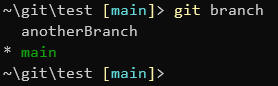 git checkout remote branch - List of local branches shown from the git branch command.