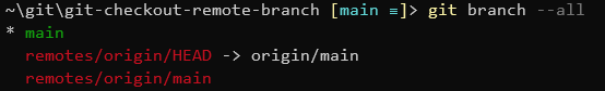 git checkout remote branch - Viewing all known branches in a repo (including remotes).