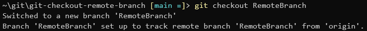 git checkout remote branch - Creating a local branch from a remote branch with git checkout.