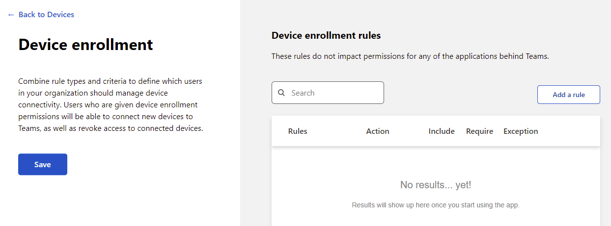 Creating a new Device Enrollment policy.